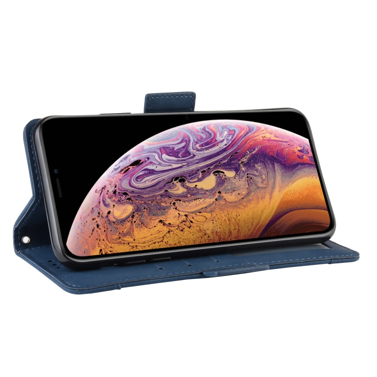 For iPhone 11 Wallet Style Skin Feel Calf Pattern Leather Case, with Separate Card Slot(Blue) - iPhone 11 Cases by buy2fix | Online Shopping UK | buy2fix
