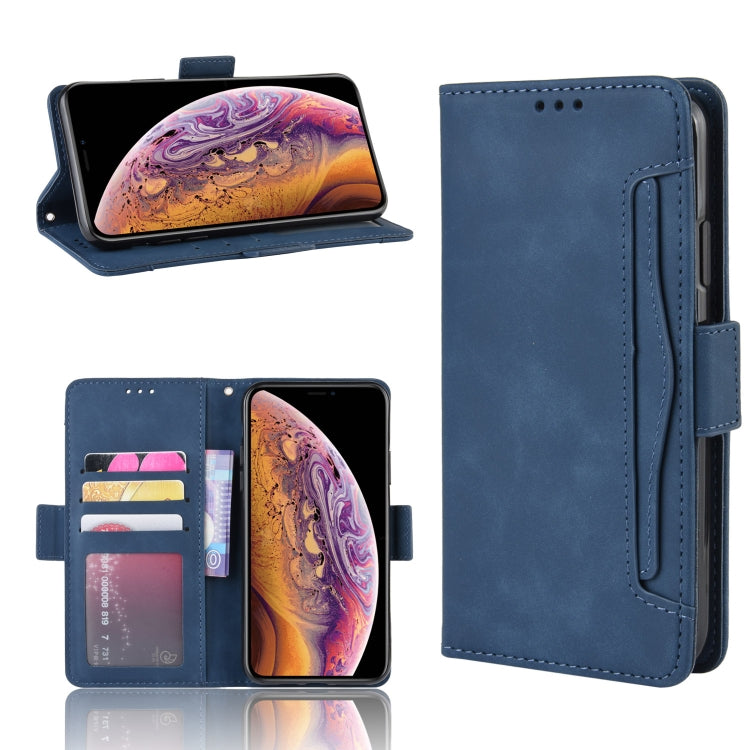 For iPhone 11 Wallet Style Skin Feel Calf Pattern Leather Case, with Separate Card Slot(Blue) - iPhone 11 Cases by buy2fix | Online Shopping UK | buy2fix