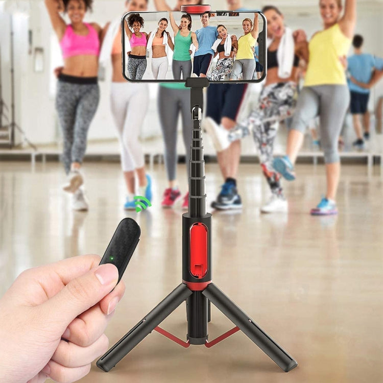 M18 Portable Selfie Stick Remote Control Mobile Phone Holder(Pink) - Selfie Sticks by buy2fix | Online Shopping UK | buy2fix