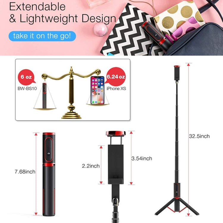 M18 Portable Selfie Stick Remote Control Mobile Phone Holder(Pink) - Selfie Sticks by buy2fix | Online Shopping UK | buy2fix