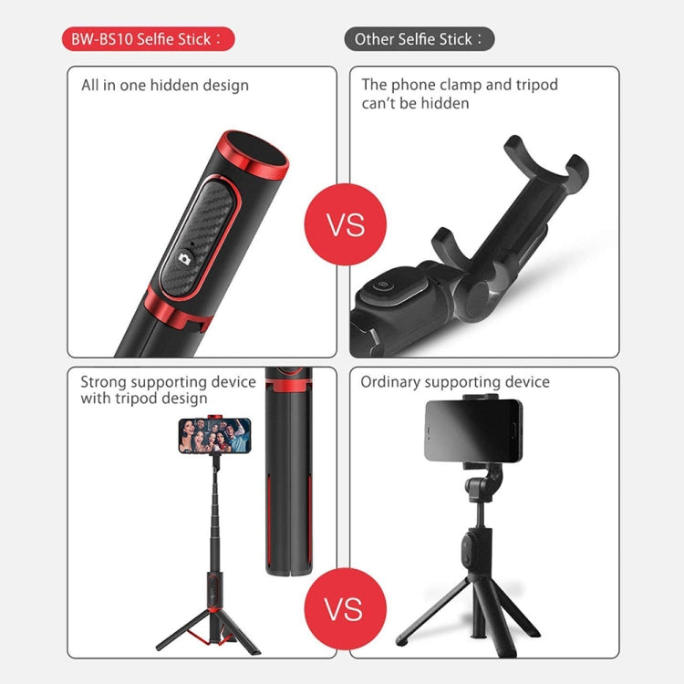 M18 Portable Selfie Stick Remote Control Mobile Phone Holder(Pink) - Selfie Sticks by buy2fix | Online Shopping UK | buy2fix