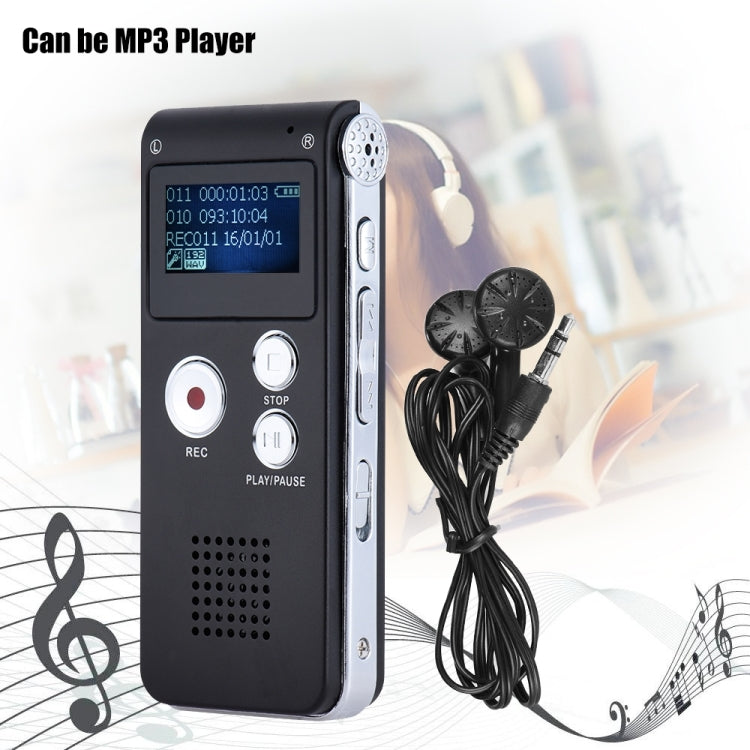 SK-012 8GB Voice Recorder USB Professional Dictaphone  Digital Audio With WAV MP3 Player VAR   Function Record(Black) - Other Style by buy2fix | Online Shopping UK | buy2fix