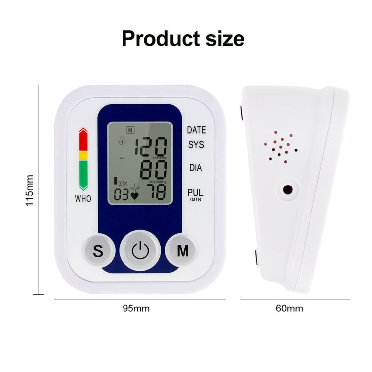 ZK-B02 Automatic Digital Upper Arm Blood Pressure Monitor Sphygmomanometer Pressure Gauge Heart Beat Rate Meter Tonometer Pulsometer - Sphygmomanometer by buy2fix | Online Shopping UK | buy2fix