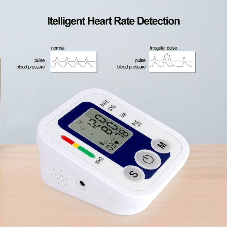 ZK-B02 Automatic Digital Upper Arm Blood Pressure Monitor Sphygmomanometer Pressure Gauge Heart Beat Rate Meter Tonometer Pulsometer - Sphygmomanometer by buy2fix | Online Shopping UK | buy2fix