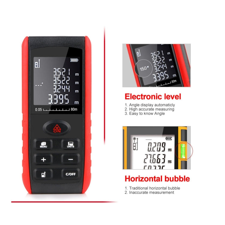 E80 Laser Rangefinder Laser Distance Meter Measuring Device Digital Handheld Tools Module Range 80m Range Finder - Laser Rangefinder by buy2fix | Online Shopping UK | buy2fix