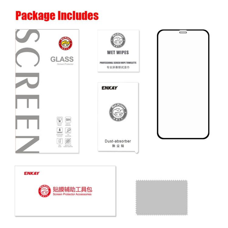 For iPhone 11 / XR ENKAY Hat-prince Full Glue 0.26mm 9H 2.5D Tempered Glass Full Coverage Film - iPhone 11 Tempered Glass by ENKAY | Online Shopping UK | buy2fix