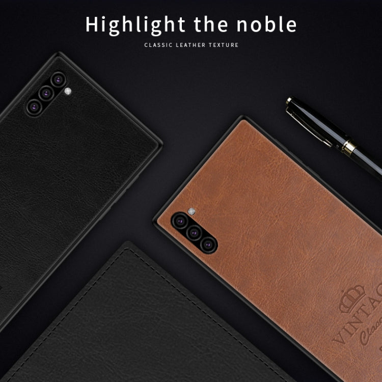 For Galaxy Note10 PINWUYO Pin Rui Series Classical Leather, PC + TPU + PU Leather Waterproof And Anti-fall All-inclusive Protective Shell(Red) - Galaxy Phone Cases by PINWUYO | Online Shopping UK | buy2fix