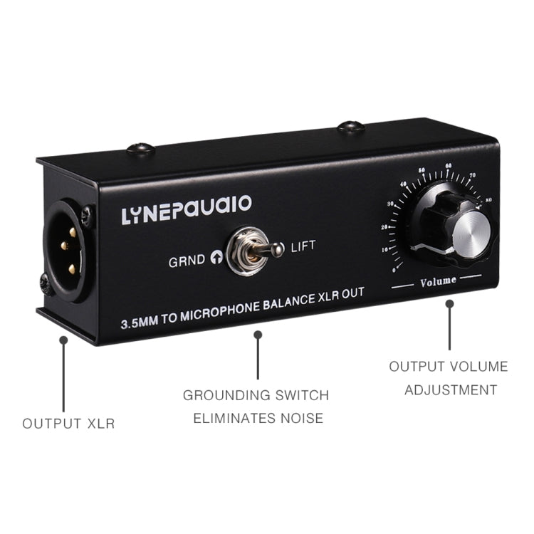 B012 Professional Stereo Signal Converted to Microphone Balanced Signal Output by buy2fix