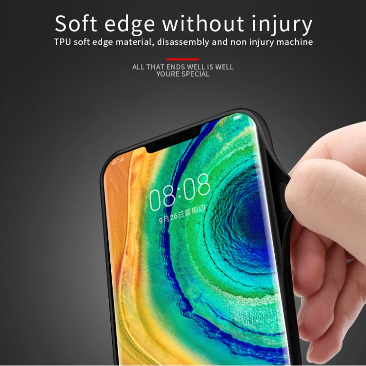 For Huawei Mate 30 Pro PINWUYO Rong Series Shockproof PC + TPU+ Chemical Fiber Cloth Protective Cover(Brown) - Huawei Cases by PINWUYO | Online Shopping UK | buy2fix