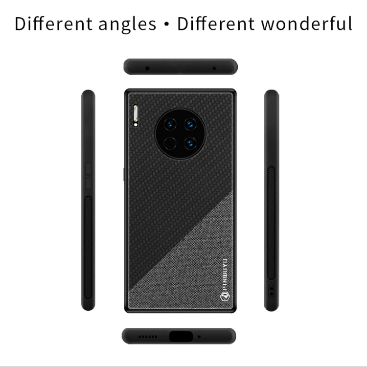 For Huawei Mate 30 Pro PINWUYO Rong Series Shockproof PC + TPU+ Chemical Fiber Cloth Protective Cover(Red) - Huawei Cases by PINWUYO | Online Shopping UK | buy2fix