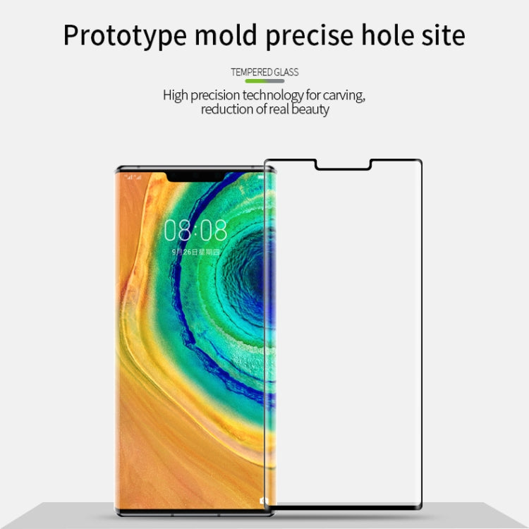 For Huawei Mate 30 Pro PINWUYO 9H 3D Hot Bending Tempered Glass Film(Black) - Huawei Tempered Glass by PINWUYO | Online Shopping UK | buy2fix