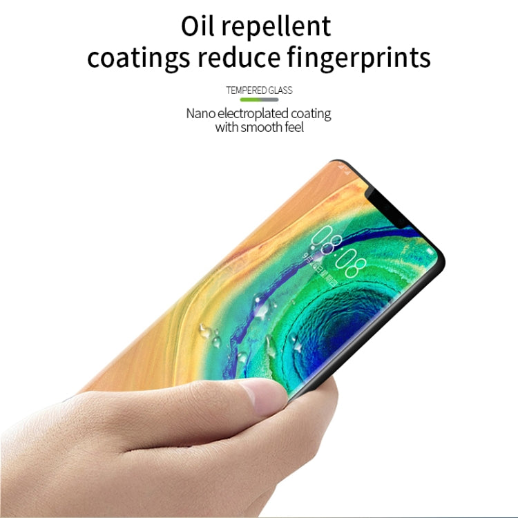 For Huawei Mate 30 Pro PINWUYO 9H 3D Hot Bending Tempered Glass Film(Black) - Huawei Tempered Glass by PINWUYO | Online Shopping UK | buy2fix