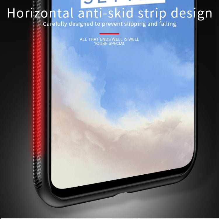 For Oneplus 7T PINWUYO Rong Series Shockproof PC + TPU+ Chemical Fiber Cloth Protective Cover(Brown) - OnePlus Cases by PINWUYO | Online Shopping UK | buy2fix