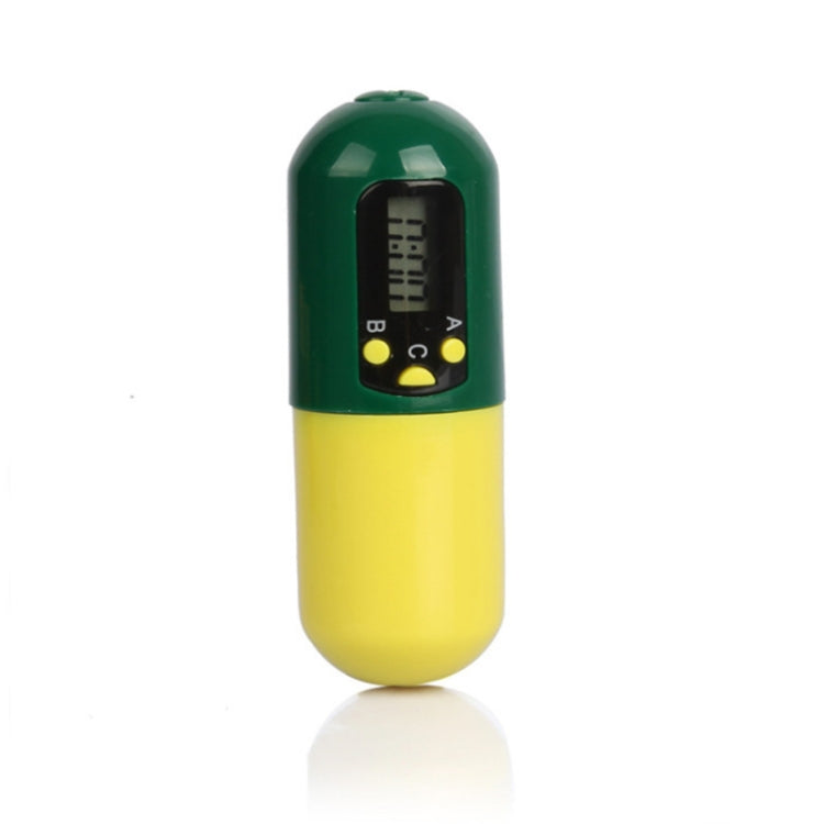 Pill-Type Electronic Pillbox Timer Portable Large-Capacity One-Piece Smart Reminder Kit(Yellow-Green) - Pill Boxes by buy2fix | Online Shopping UK | buy2fix