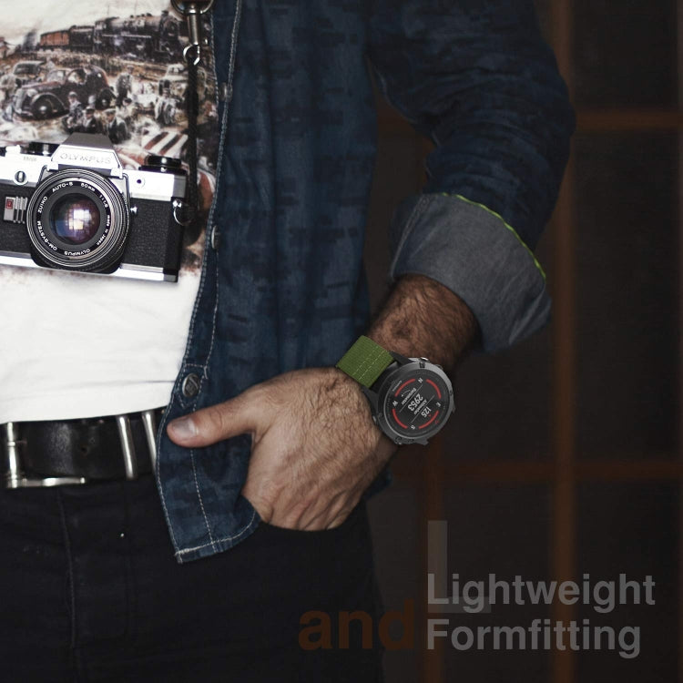 For Garmin Fenix 3 / 5X Universal 26MM Three-ring Nylon Watch Band(Army Green) by buy2fix