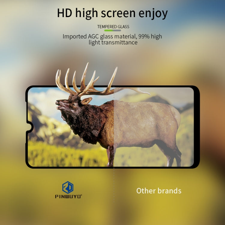For MOTO One Macro PINWUYO 9H 2.5D Full Screen Tempered Glass Film(Black) - Motorola Tempered Glass by PINWUYO | Online Shopping UK | buy2fix