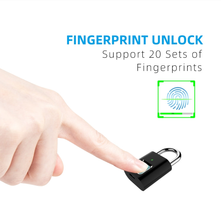 L34 Fingerprint Lock Smart Lock Household Luggage Dormitory Storage Cabinet Electronic Padlock - Padlocks by buy2fix | Online Shopping UK | buy2fix