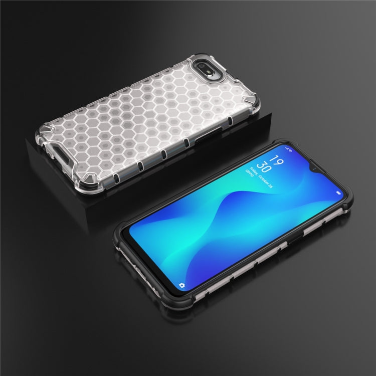 For OPPO Realme C2 Shockproof Honeycomb PC + TPU Case(White) by buy2fix