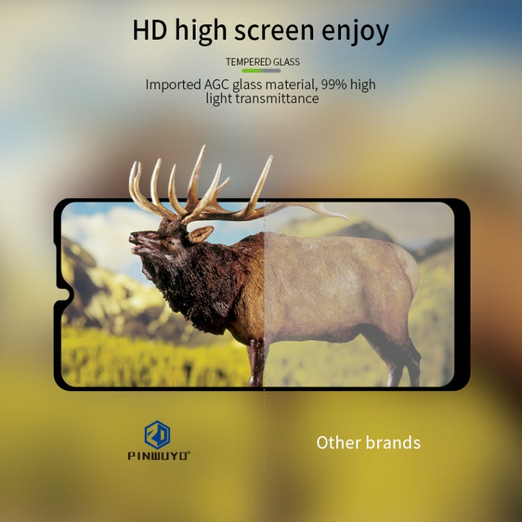 For LG K50s PINWUYO 9H 2.5D Full Screen Tempered Glass Film(Black) - LG Tempered Glass by PINWUYO | Online Shopping UK | buy2fix