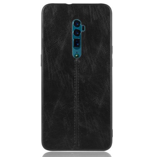 For Oppo Reno 10x zoom Shockproof Sewing Cow Pattern Skin PC + PU + TPU Case(Black) by buy2fix