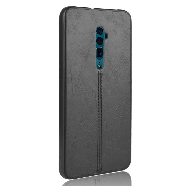 For Oppo Reno 10x zoom Shockproof Sewing Cow Pattern Skin PC + PU + TPU Case(Black) - OPPO Cases by buy2fix | Online Shopping UK | buy2fix