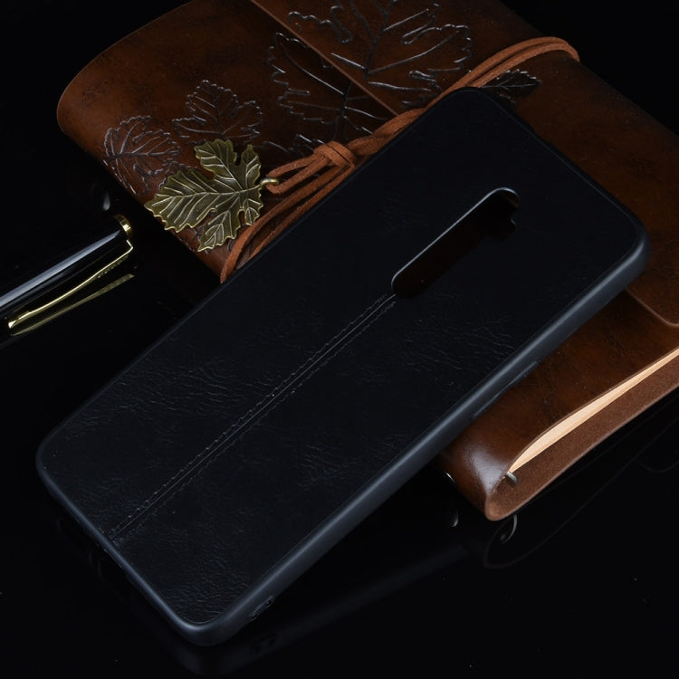 For Oppo Reno 10x zoom Shockproof Sewing Cow Pattern Skin PC + PU + TPU Case(Black) - OPPO Cases by buy2fix | Online Shopping UK | buy2fix