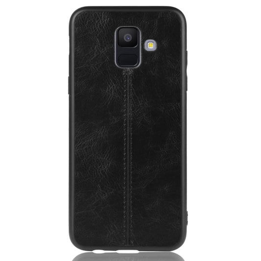 For Galaxy A6 Shockproof Sewing Cow Pattern Skin PC + PU + TPU Case(Black) by buy2fix