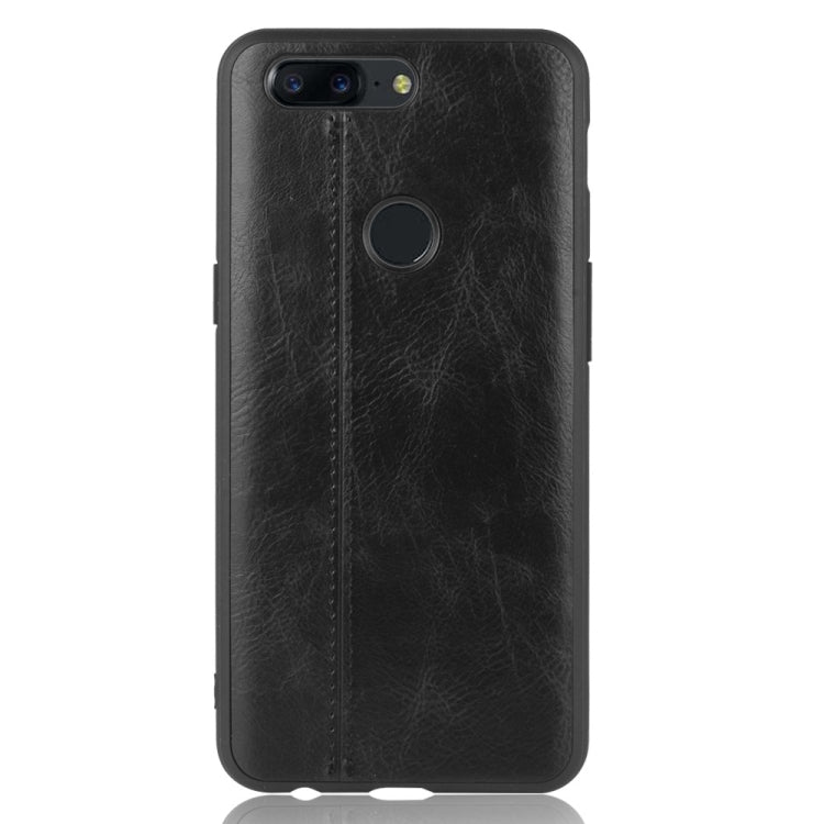 For OnePlus 5T Shockproof Sewing Cow Pattern Skin PC + PU + TPU Case(Black) - OnePlus Cases by buy2fix | Online Shopping UK | buy2fix