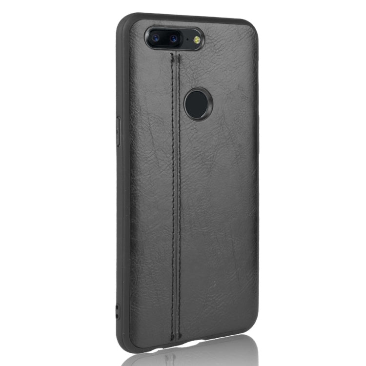 For OnePlus 5T Shockproof Sewing Cow Pattern Skin PC + PU + TPU Case(Black) - OnePlus Cases by buy2fix | Online Shopping UK | buy2fix