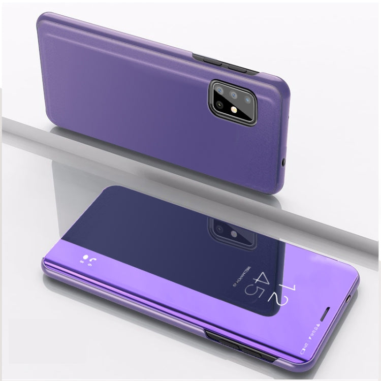 For Galaxy M60S / A81 / Note 10 Lite Plated Mirror Horizontal Flip Leather Case with Holder(Purple Blue) - Galaxy Phone Cases by buy2fix | Online Shopping UK | buy2fix