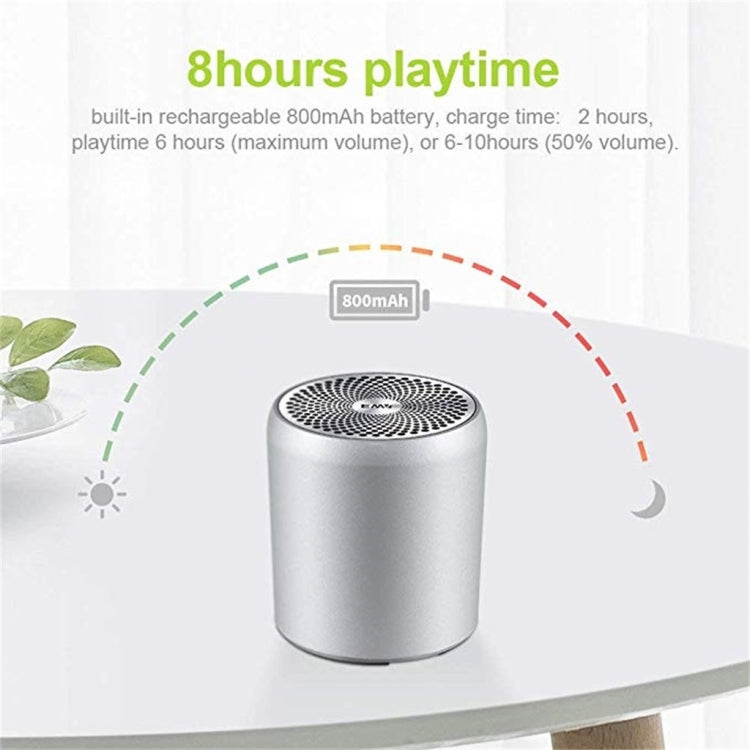 EWA A107 TWS Portable Super Mini Subwoofer Waterproof Bluetooth Speaker(Rose Gold) - Mini Speaker by EWA | Online Shopping UK | buy2fix