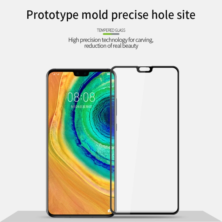 For Huawei Mate 30 PINWUYO 9H 3D Curved Full Screen Explosion-proof Tempered Glass Film(Black) - Huawei Tempered Glass by PINWUYO | Online Shopping UK | buy2fix