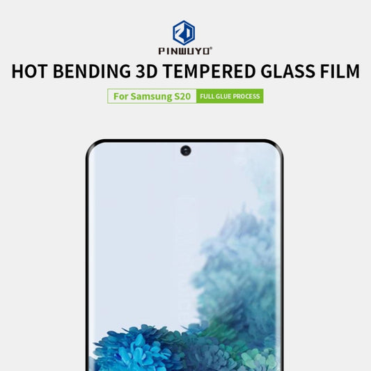 For Galaxy S20 PINWUYO 9H 3D Hot Bending Tempered Glass Film(Black) by PINWUYO