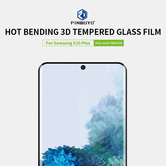 For Galaxy S20 Plus PINWUYO 9H 3D Hot Bending Tempered Glass Film(Black) by PINWUYO