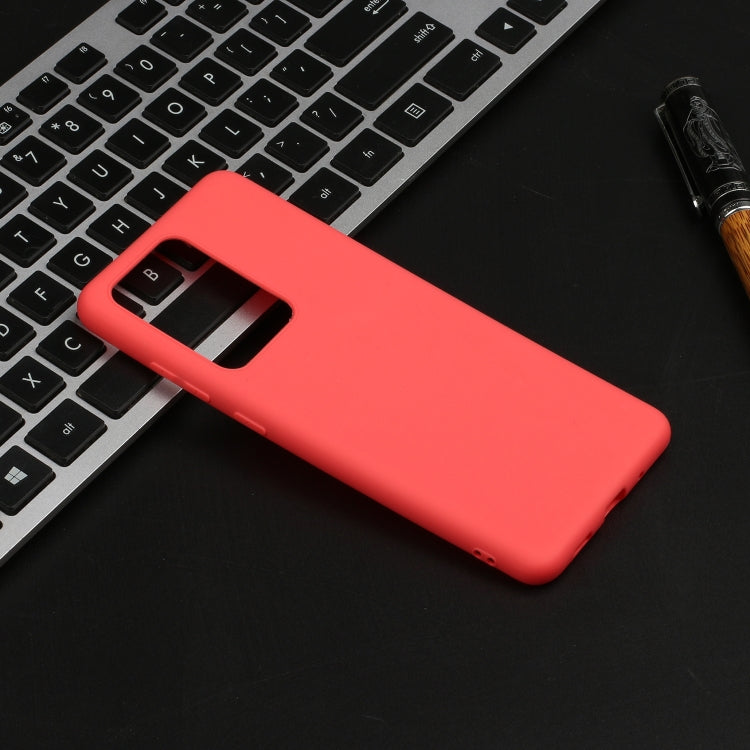 For Galaxy S20 Ultra Frosted Candy-Colored Ultra-thin TPU Phone Case(Red) by buy2fix
