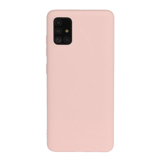 For Galaxy A51 Frosted Candy-Colored Ultra-thin TPU Phone Case(Pink) by buy2fix