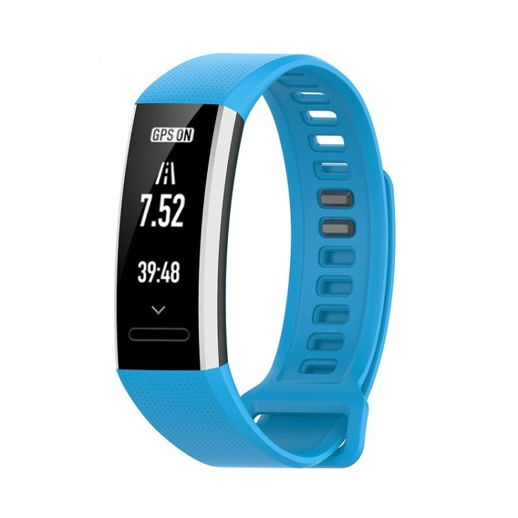 For Huawei Band 2 Pro / Band 2 / ERS-B19 / ERS-B29 Sports Bracelet Silicone Watch Band(Blue) - Watch Bands by buy2fix | Online Shopping UK | buy2fix