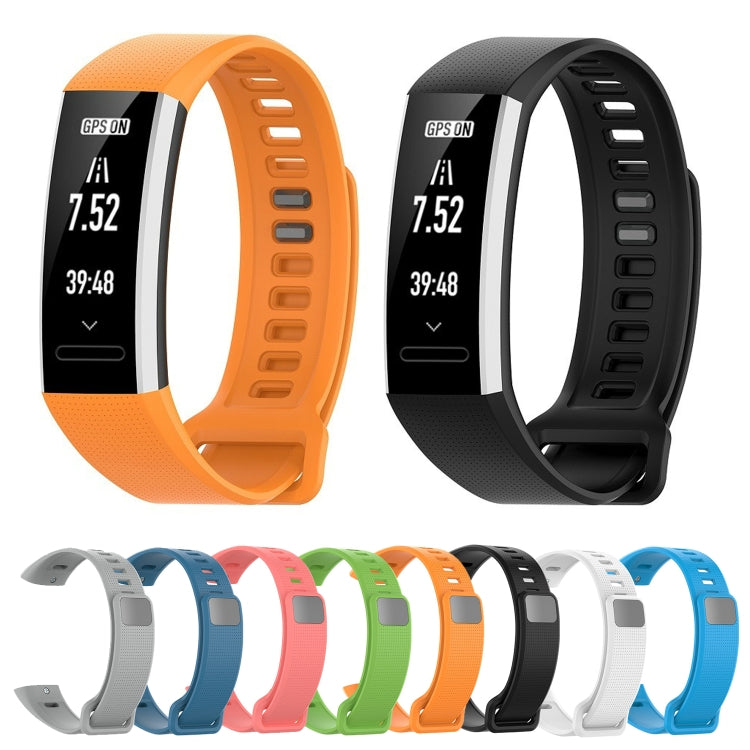 For Huawei Band 2 Pro / Band 2 / ERS-B19 / ERS-B29 Sports Bracelet Silicone Watch Band(Blue) - Watch Bands by buy2fix | Online Shopping UK | buy2fix