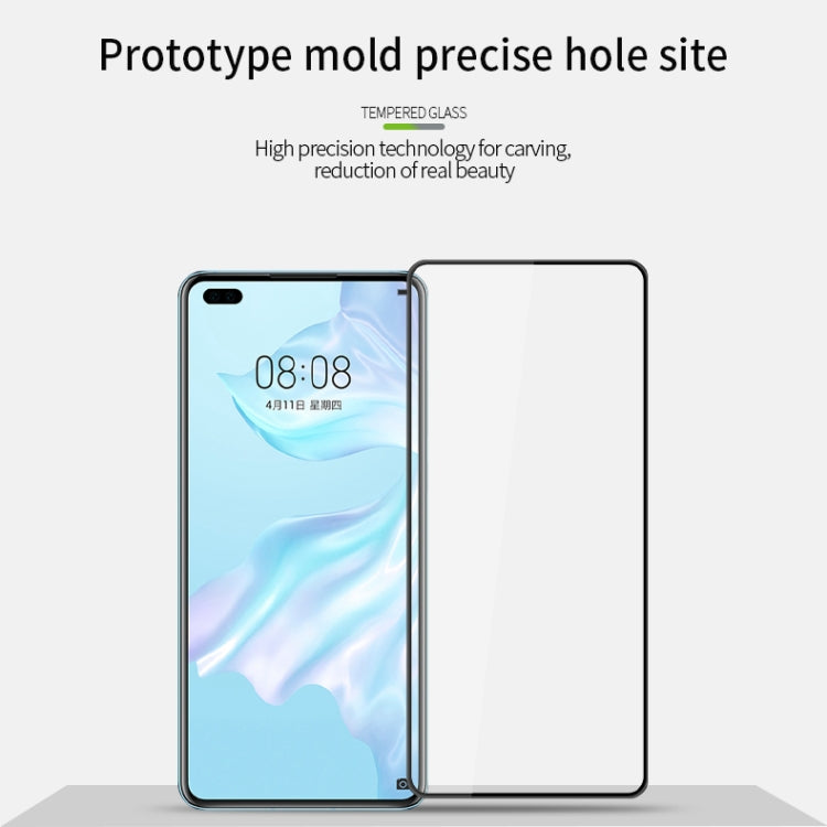 For Huawei P40 PINWUYO 9H 3D Curved Full Screen Explosion-proof Tempered Glass Film(Black) - by PINWUYO | Online Shopping UK | buy2fix