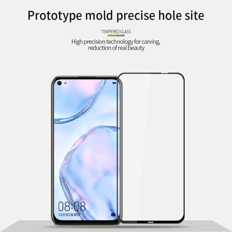 For Huawei nova7i PINWUYO 9H 3D Curved Full Screen Explosion-proof Tempered Glass Film(Black) - by PINWUYO | Online Shopping UK | buy2fix