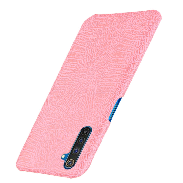 For Oppo Realme 6 Pro Shockproof Crocodile Texture PC + PU Case(Pink) - Realme Cases by buy2fix | Online Shopping UK | buy2fix