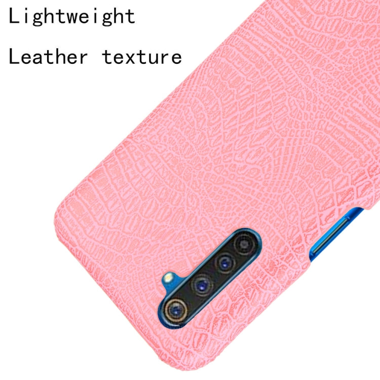 For Oppo Realme 6 Pro Shockproof Crocodile Texture PC + PU Case(Pink) - Realme Cases by buy2fix | Online Shopping UK | buy2fix
