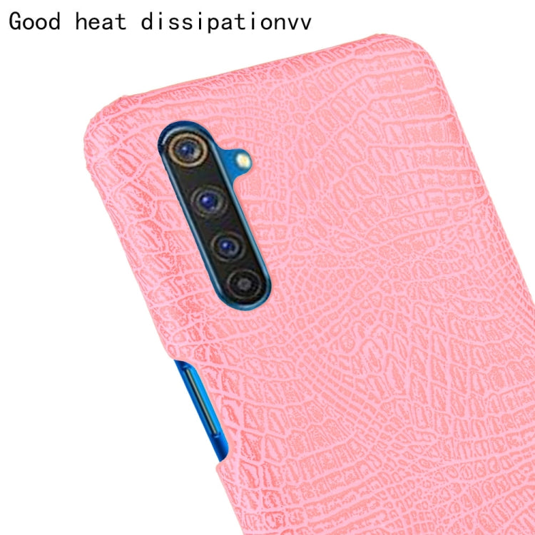 For Oppo Realme 6 Pro Shockproof Crocodile Texture PC + PU Case(Pink) - Realme Cases by buy2fix | Online Shopping UK | buy2fix