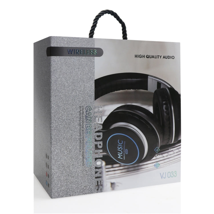 VJ033 Multi-function Upgrade Bluetooth 5.0 Headset Stereo Wireless LED Microphone FM Radio Headset(Black) by buy2fix