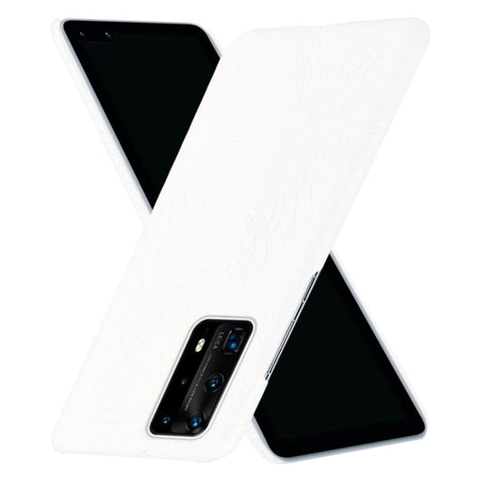 For Huawei P40 Pro+ / P40 Pro Plus Shockproof Crocodile Texture PC + PU Case(White) by buy2fix