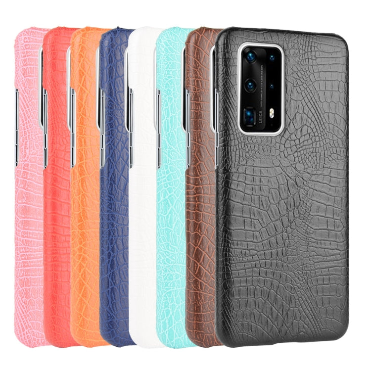 For Huawei P40 Pro+ / P40 Pro Plus Shockproof Crocodile Texture PC + PU Case(White) by buy2fix