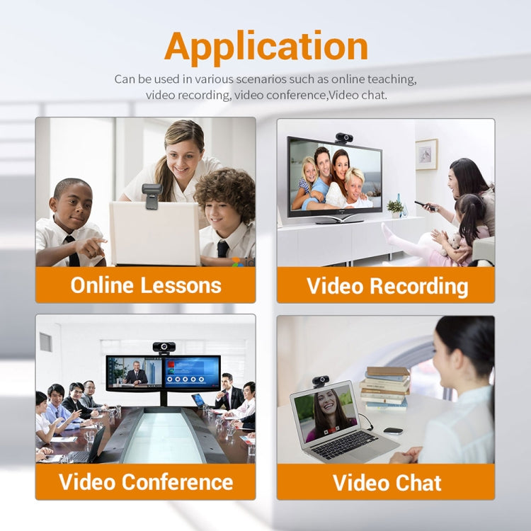 HD 1080P Webcam Built-in Microphone Smart Web Camera USB Streaming Beauty Live Camera for Computer Android TV by buy2fix