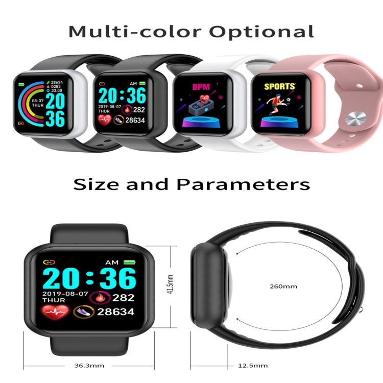 D20 1.3inch IPS Color Screen Smart Watch IP67 Waterproof,Support Call Reminder /Heart Rate Monitoring/Blood Pressure Monitoring/Sedentary Reminder(Silver) - Smart Wristbands by buy2fix | Online Shopping UK | buy2fix