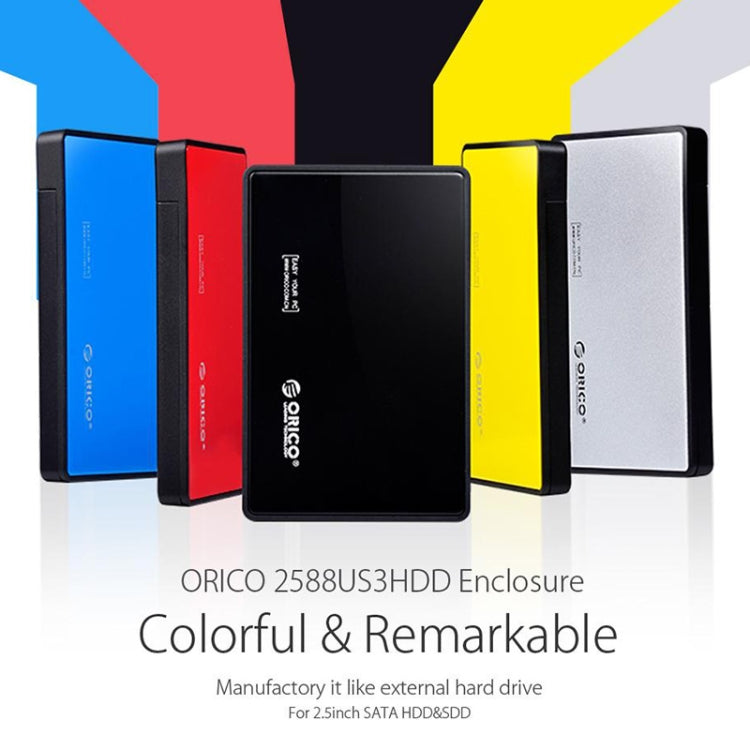 ORICO 2588US3-V1 2.5 inch USB3.0 Hard Drive Enclosure(Black) - HDD Enclosure by ORICO | Online Shopping UK | buy2fix