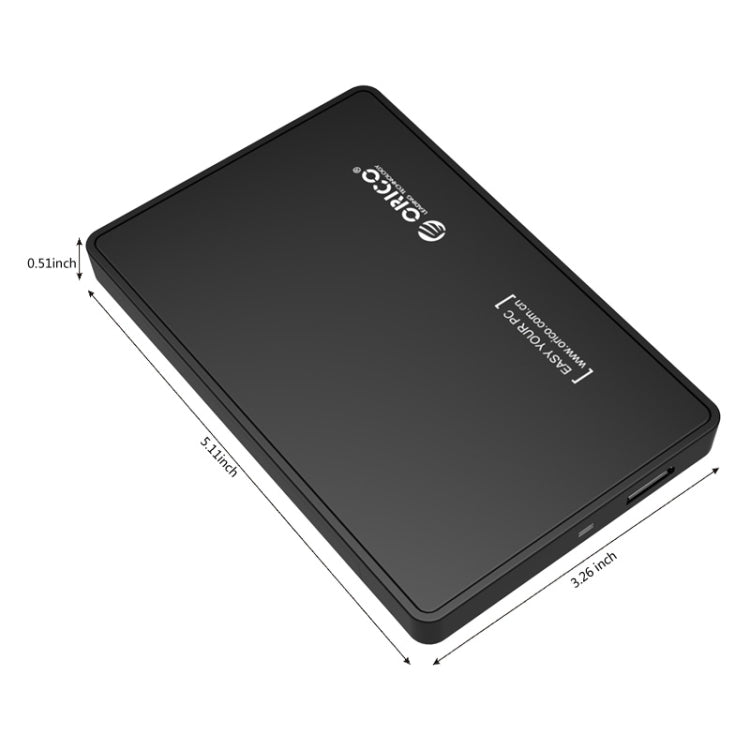 ORICO 2588US3-V1 2.5 inch USB3.0 Hard Drive Enclosure(Black) - HDD Enclosure by ORICO | Online Shopping UK | buy2fix